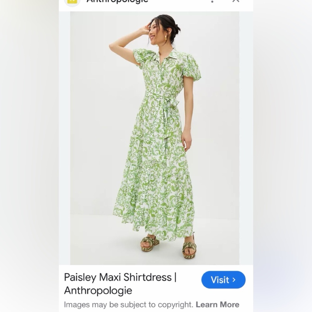 Green Floral Women's Dress MISA